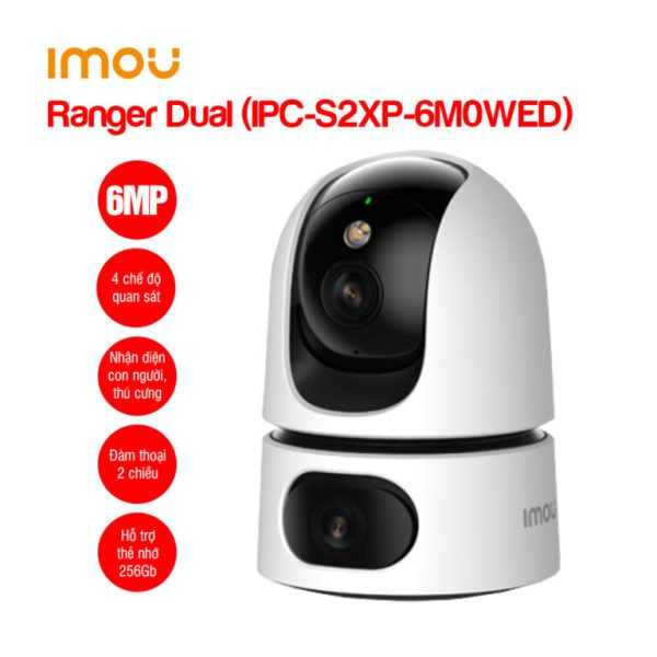 Camera Wifi iMOU Ranger Dual 6MP IPC-S2XP-6M0WED 2 mắt