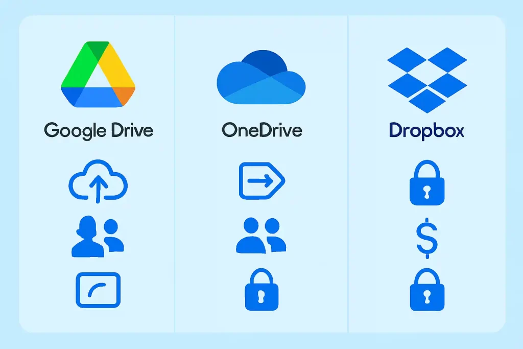 So sánh Google Drive, OneDrive và Dropbox: Lựa chọn nào phù hợp với bạn?